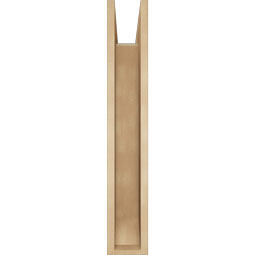 Ekena Millwork - BKTUR0554X30X34LEC06RCPR - Timberthane Faux Wood Legacy Style Bracket w/ Offset Brace, Slat Ends, 5 1/2"W x 30"D x 34"H, Primed Tan