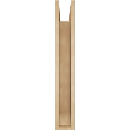 Ekena Millwork - BKTUR0554X30X36LEC06RCPR - Timberthane Faux Wood Legacy Style Bracket w/ Offset Brace, Slat Ends, 5 1/2"W x 30"D x 36"H, Primed Tan