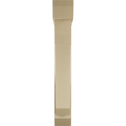 Ekena Millwork - BKTUR0554X30X38LEC06RCPR - Timberthane Faux Wood Legacy Style Bracket w/ Offset Brace, Slat Ends, 5 1/2"W x 30"D x 38"H, Primed Tan