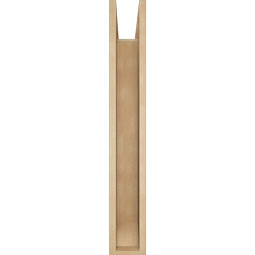 Ekena Millwork - BKTUR0554X30X38LEC06RCPR - Timberthane Faux Wood Legacy Style Bracket w/ Offset Brace, Slat Ends, 5 1/2"W x 30"D x 38"H, Primed Tan