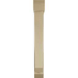 Ekena Millwork - BKTUR0554X30X42LEC06RCPR - Timberthane Faux Wood Legacy Style Bracket w/ Offset Brace, Slat Ends, 5 1/2"W x 30"D x 42"H, Primed Tan