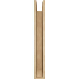 Ekena Millwork - BKTUR0554X30X42LEC06RCPR - Timberthane Faux Wood Legacy Style Bracket w/ Offset Brace, Slat Ends, 5 1/2"W x 30"D x 42"H, Primed Tan