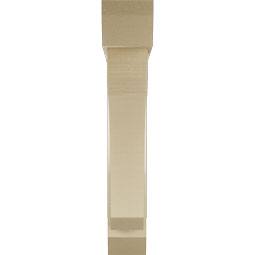 Ekena Millwork - BKTUR0554X32X32LEC06RCPR - Timberthane Faux Wood Legacy Style Bracket w/ Offset Brace, Slat Ends, 5 1/2"W x 32"D x 32"H, Primed Tan