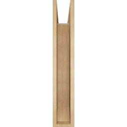 Ekena Millwork - BKTUR0554X32X32LEC06RCPR - Timberthane Faux Wood Legacy Style Bracket w/ Offset Brace, Slat Ends, 5 1/2"W x 32"D x 32"H, Primed Tan