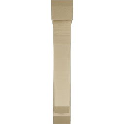 Ekena Millwork - BKTUR0554X32X36LEC06RCPR - Timberthane Faux Wood Legacy Style Bracket w/ Offset Brace, Slat Ends, 5 1/2"W x 32"D x 36"H, Primed Tan