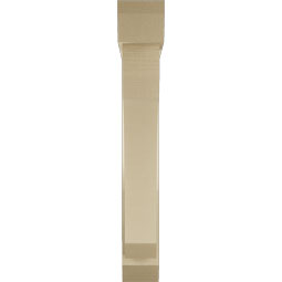 Ekena Millwork - BKTUR0554X32X38LEC06RCPR - Timberthane Faux Wood Legacy Style Bracket w/ Offset Brace, Slat Ends, 5 1/2"W x 32"D x 38"H, Primed Tan
