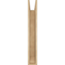 Ekena Millwork - BKTUR0554X32X38LEC06RCPR - Timberthane Faux Wood Legacy Style Bracket w/ Offset Brace, Slat Ends, 5 1/2"W x 32"D x 38"H, Primed Tan