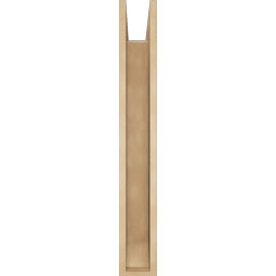 Ekena Millwork - BKTUR0554X32X40LEC06RCPR - Timberthane Faux Wood Legacy Style Bracket w/ Offset Brace, Slat Ends, 5 1/2"W x 32"D x 40"H, Primed Tan
