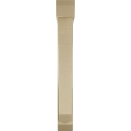 Ekena Millwork - BKTUR0554X32X44LEC06RCPR - Timberthane Faux Wood Legacy Style Bracket w/ Offset Brace, Slat Ends, 5 1/2"W x 32"D x 44"H, Primed Tan