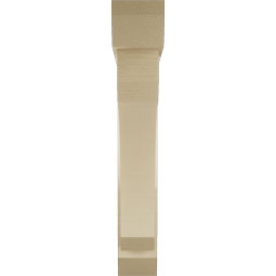 Ekena Millwork - BKTUR0554X34X34LEC06RCPR - Timberthane Faux Wood Legacy Style Bracket w/ Offset Brace, Slat Ends, 5 1/2"W x 34"D x 34"H, Primed Tan