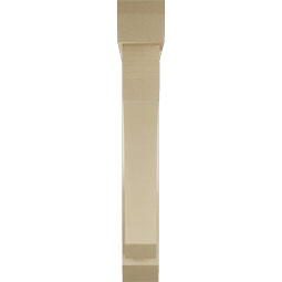 Ekena Millwork - BKTUR0554X34X38LEC06RCPR - Timberthane Faux Wood Legacy Style Bracket w/ Offset Brace, Slat Ends, 5 1/2"W x 34"D x 38"H, Primed Tan