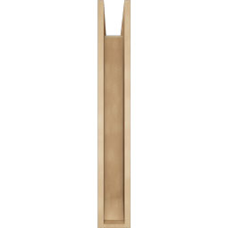 Ekena Millwork - BKTUR0554X34X38LEC06RCPR - Timberthane Faux Wood Legacy Style Bracket w/ Offset Brace, Slat Ends, 5 1/2"W x 34"D x 38"H, Primed Tan