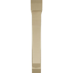 Ekena Millwork - BKTUR0554X34X40LEC06RCPR - Timberthane Faux Wood Legacy Style Bracket w/ Offset Brace, Slat Ends, 5 1/2"W x 34"D x 40"H, Primed Tan