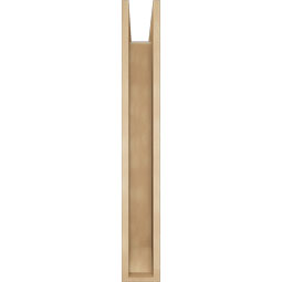 Ekena Millwork - BKTUR0554X34X40LEC06RCPR - Timberthane Faux Wood Legacy Style Bracket w/ Offset Brace, Slat Ends, 5 1/2"W x 34"D x 40"H, Primed Tan
