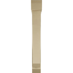Ekena Millwork - BKTUR0554X34X42LEC06RCPR - Timberthane Faux Wood Legacy Style Bracket w/ Offset Brace, Slat Ends, 5 1/2"W x 34"D x 42"H, Primed Tan