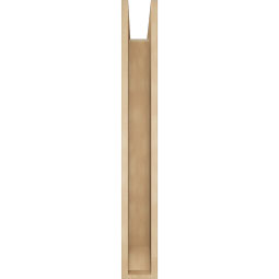 Ekena Millwork - BKTUR0554X34X42LEC06RCPR - Timberthane Faux Wood Legacy Style Bracket w/ Offset Brace, Slat Ends, 5 1/2"W x 34"D x 42"H, Primed Tan