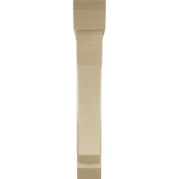 Ekena Millwork - BKTUR0554X36X36LEC06RCPR - Timberthane Faux Wood Legacy Style Bracket w/ Offset Brace, Slat Ends, 5 1/2"W x 36"D x 36"H, Primed Tan