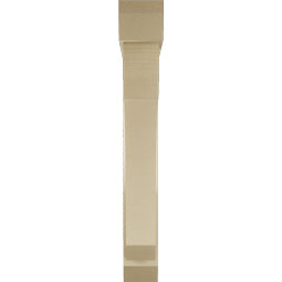 Ekena Millwork - BKTUR0554X36X40LEC06RCPR - Timberthane Faux Wood Legacy Style Bracket w/ Offset Brace, Slat Ends, 5 1/2"W x 36"D x 40"H, Primed Tan