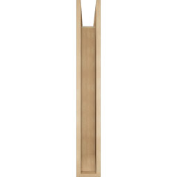 Ekena Millwork - BKTUR0554X36X40LEC06RCPR - Timberthane Faux Wood Legacy Style Bracket w/ Offset Brace, Slat Ends, 5 1/2"W x 36"D x 40"H, Primed Tan