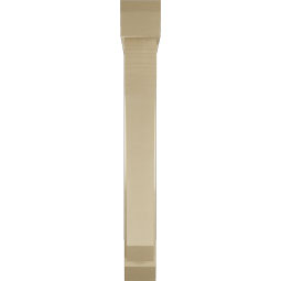 Ekena Millwork - BKTUR0554X36X44LEC06RCPR - Timberthane Faux Wood Legacy Style Bracket w/ Offset Brace, Slat Ends, 5 1/2"W x 36"D x 44"H, Primed Tan