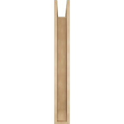 Ekena Millwork - BKTUR0554X36X44LEC06RCPR - Timberthane Faux Wood Legacy Style Bracket w/ Offset Brace, Slat Ends, 5 1/2"W x 36"D x 44"H, Primed Tan
