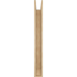 Ekena Millwork - BKTUR0554X36X48LEC06RCPR - Timberthane Faux Wood Legacy Style Bracket w/ Offset Brace, Slat Ends, 5 1/2"W x 36"D x 48"H, Primed Tan