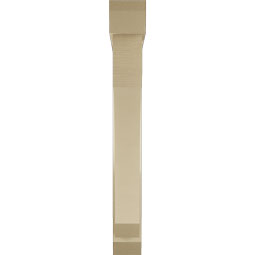 Ekena Millwork - BKTUR0554X38X44LEC06RCPR - Timberthane Faux Wood Legacy Style Bracket w/ Offset Brace, Slat Ends, 5 1/2"W x 38"D x 44"H, Primed Tan