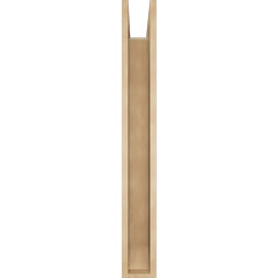 Ekena Millwork - BKTUR0554X38X44LEC06RCPR - Timberthane Faux Wood Legacy Style Bracket w/ Offset Brace, Slat Ends, 5 1/2"W x 38"D x 44"H, Primed Tan