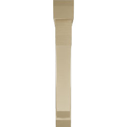 Ekena Millwork - BKTUR0554X40X40LEC06RCPR - Timberthane Faux Wood Legacy Style Bracket w/ Offset Brace, Slat Ends, 5 1/2"W x 40"D x 40"H, Primed Tan