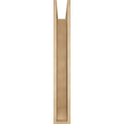 Ekena Millwork - BKTUR0554X40X40LEC06RCPR - Timberthane Faux Wood Legacy Style Bracket w/ Offset Brace, Slat Ends, 5 1/2"W x 40"D x 40"H, Primed Tan