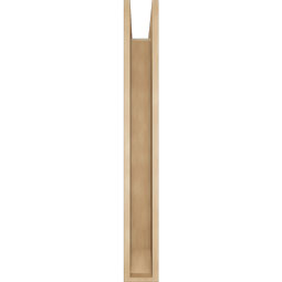 Ekena Millwork - BKTUR0554X40X44LEC06RCPR - Timberthane Faux Wood Legacy Style Bracket w/ Offset Brace, Slat Ends, 5 1/2"W x 40"D x 44"H, Primed Tan