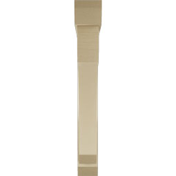 Ekena Millwork - BKTUR0554X42X42LEC06RCPR - Timberthane Faux Wood Legacy Style Bracket w/ Offset Brace, Slat Ends, 5 1/2"W x 42"D x 42"H, Primed Tan