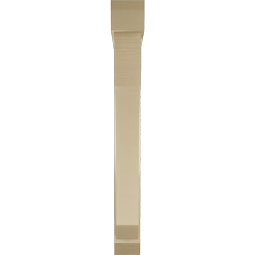 Ekena Millwork - BKTUR0554X42X48LEC06RCPR - Timberthane Faux Wood Legacy Style Bracket w/ Offset Brace, Slat Ends, 5 1/2"W x 42"D x 48"H, Primed Tan