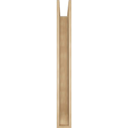 Ekena Millwork - BKTUR0554X42X48LEC06RCPR - Timberthane Faux Wood Legacy Style Bracket w/ Offset Brace, Slat Ends, 5 1/2"W x 42"D x 48"H, Primed Tan