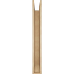 Ekena Millwork - BKTUR0554X44X44LEC06RCPR - Timberthane Faux Wood Legacy Style Bracket w/ Offset Brace, Slat Ends, 5 1/2"W x 44"D x 44"H, Primed Tan