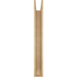 Ekena Millwork - BKTUR0554X46X46LEC06RCPR - Timberthane Faux Wood Legacy Style Bracket w/ Offset Brace, Slat Ends, 5 1/2"W x 46"D x 46"H, Primed Tan