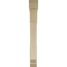 Ekena Millwork - BKTUR0554X48X48LEC06RCPR - Timberthane Faux Wood Legacy Style Bracket w/ Offset Brace, Slat Ends, 5 1/2"W x 48"D x 48"H, Primed Tan