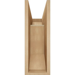 Ekena Millwork - BKTUR0756X18X22LEC06RCPR - Timberthane Faux Wood Legacy Style Bracket w/ Offset Brace, Slat Ends, 7 1/2"W x 18"D x 22"H, Primed Tan