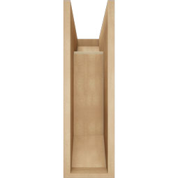 Ekena Millwork - BKTUR0756X18X26LEC06RCPR - Timberthane Faux Wood Legacy Style Bracket w/ Offset Brace, Slat Ends, 7 1/2"W x 18"D x 26"H, Primed Tan