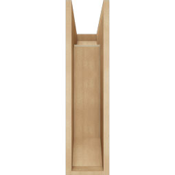 Ekena Millwork - BKTUR0756X18X30LEC06RCPR - Timberthane Faux Wood Legacy Style Bracket w/ Offset Brace, Slat Ends, 7 1/2"W x 18"D x 30"H, Primed Tan
