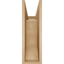Ekena Millwork - BKTUR0756X20X24LEC06RCPR - Timberthane Faux Wood Legacy Style Bracket w/ Offset Brace, Slat Ends, 7 1/2"W x 20"D x 24"H, Primed Tan