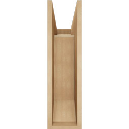 Ekena Millwork - BKTUR0756X20X28LEC06RCPR - Timberthane Faux Wood Legacy Style Bracket w/ Offset Brace, Slat Ends, 7 1/2"W x 20"D x 28"H, Primed Tan