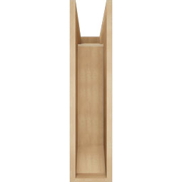 Ekena Millwork - BKTUR0756X20X32LEC06RCPR - Timberthane Faux Wood Legacy Style Bracket w/ Offset Brace, Slat Ends, 7 1/2"W x 20"D x 32"H, Primed Tan