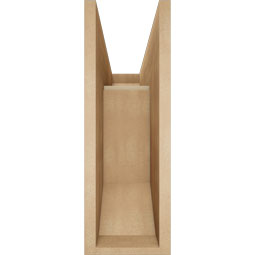 Ekena Millwork - BKTUR0756X22X22LEC06RCPR - Timberthane Faux Wood Legacy Style Bracket w/ Offset Brace, Slat Ends, 7 1/2"W x 22"D x 22"H, Primed Tan