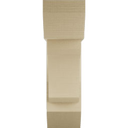 Ekena Millwork - BKTUR0756X22X26LEC06RCPR - Timberthane Faux Wood Legacy Style Bracket w/ Offset Brace, Slat Ends, 7 1/2"W x 22"D x 26"H, Primed Tan