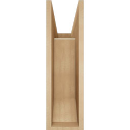 Ekena Millwork - BKTUR0756X22X26LEC06RCPR - Timberthane Faux Wood Legacy Style Bracket w/ Offset Brace, Slat Ends, 7 1/2"W x 22"D x 26"H, Primed Tan