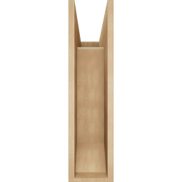 Ekena Millwork - BKTUR0756X22X30LEC06RCPR - Timberthane Faux Wood Legacy Style Bracket w/ Offset Brace, Slat Ends, 7 1/2"W x 22"D x 30"H, Primed Tan