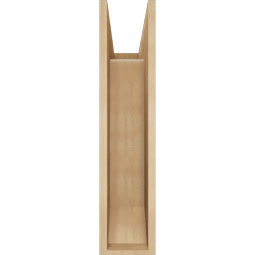 Ekena Millwork - BKTUR0756X22X34LEC06RCPR - Timberthane Faux Wood Legacy Style Bracket w/ Offset Brace, Slat Ends, 7 1/2"W x 22"D x 34"H, Primed Tan