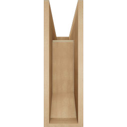 Ekena Millwork - BKTUR0756X24X24LEC06RCPR - Timberthane Faux Wood Legacy Style Bracket w/ Offset Brace, Slat Ends, 7 1/2"W x 24"D x 24"H, Primed Tan