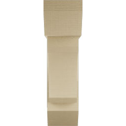 Ekena Millwork - BKTUR0756X24X28LEC06RCPR - Timberthane Faux Wood Legacy Style Bracket w/ Offset Brace, Slat Ends, 7 1/2"W x 24"D x 28"H, Primed Tan